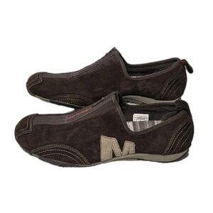 Merrell Barrado Leather Shoes Womens Size 9 Brown Zip Comfort Sneakers Walking